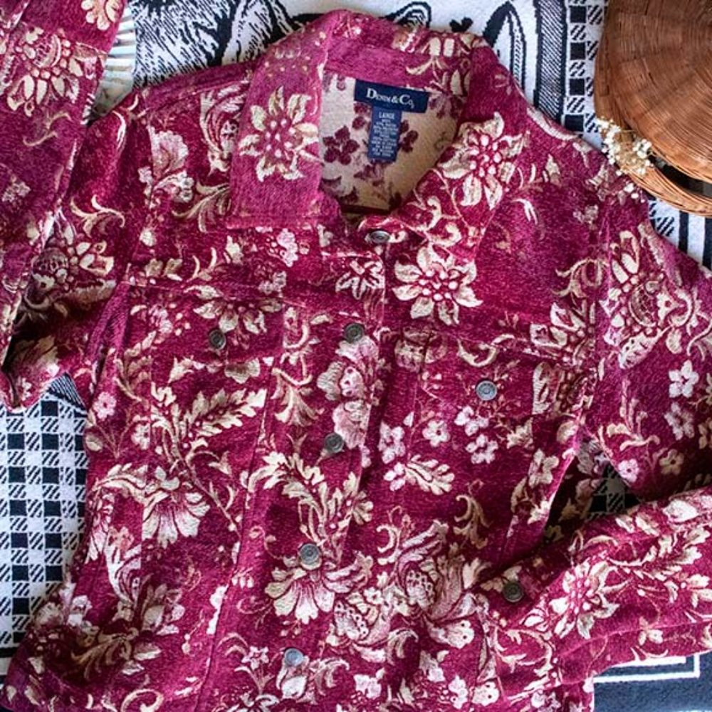 thick vintage tapestry jacket